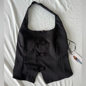 Milk & Honey Black Sleeveless Halter